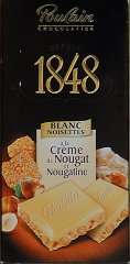 Poulain 1848 blanc noisettes a la creme nougat